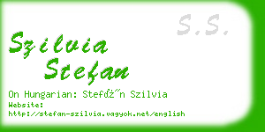 szilvia stefan business card